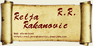 Relja Rakanović vizit kartica